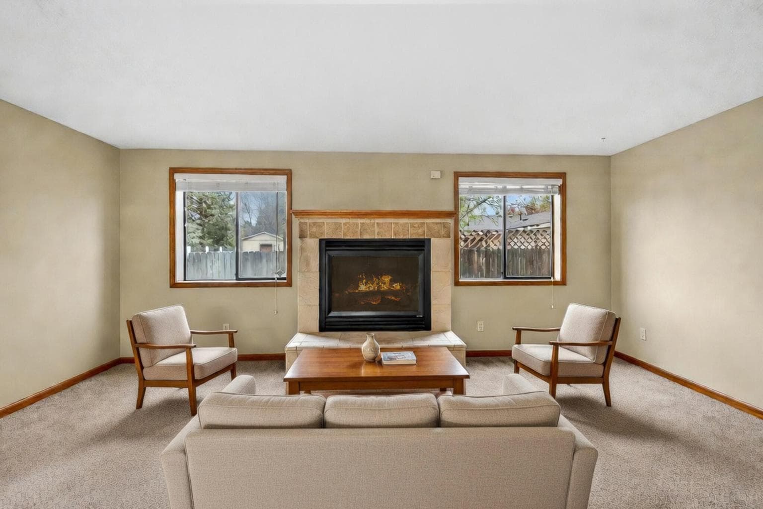 Family room - virtually staged