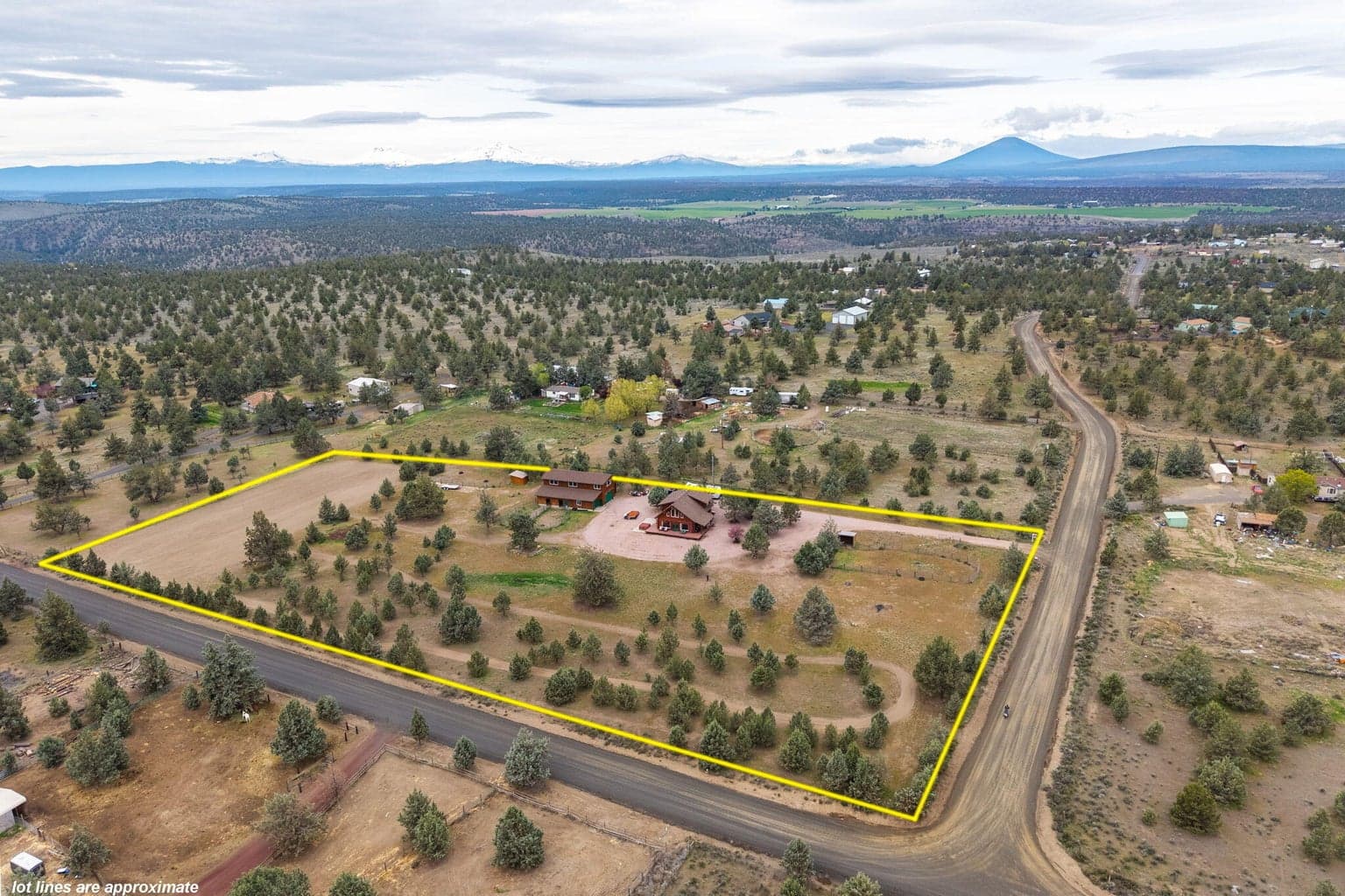 Property boundary map showing the 5 acre property