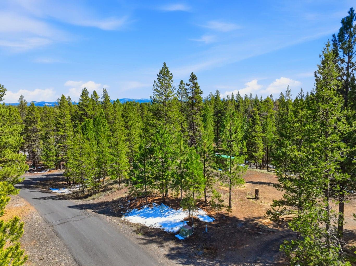 Set amongst the pines there is a cleared building site with easy access.