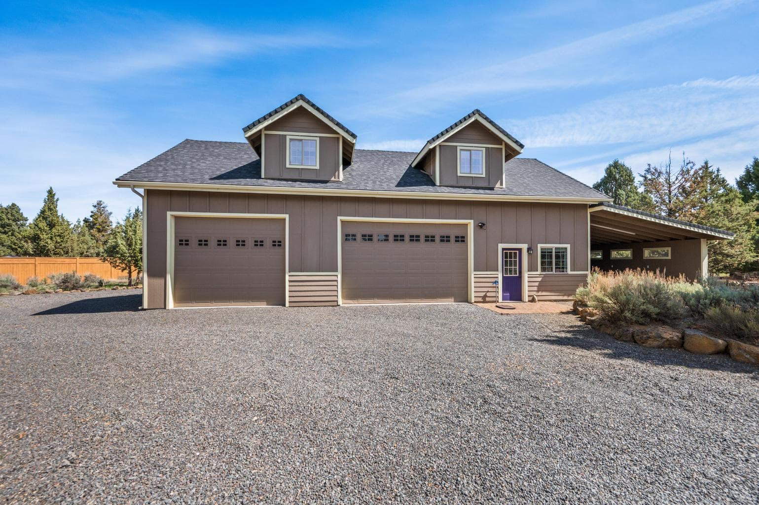 Detached Garage with additional living space above.