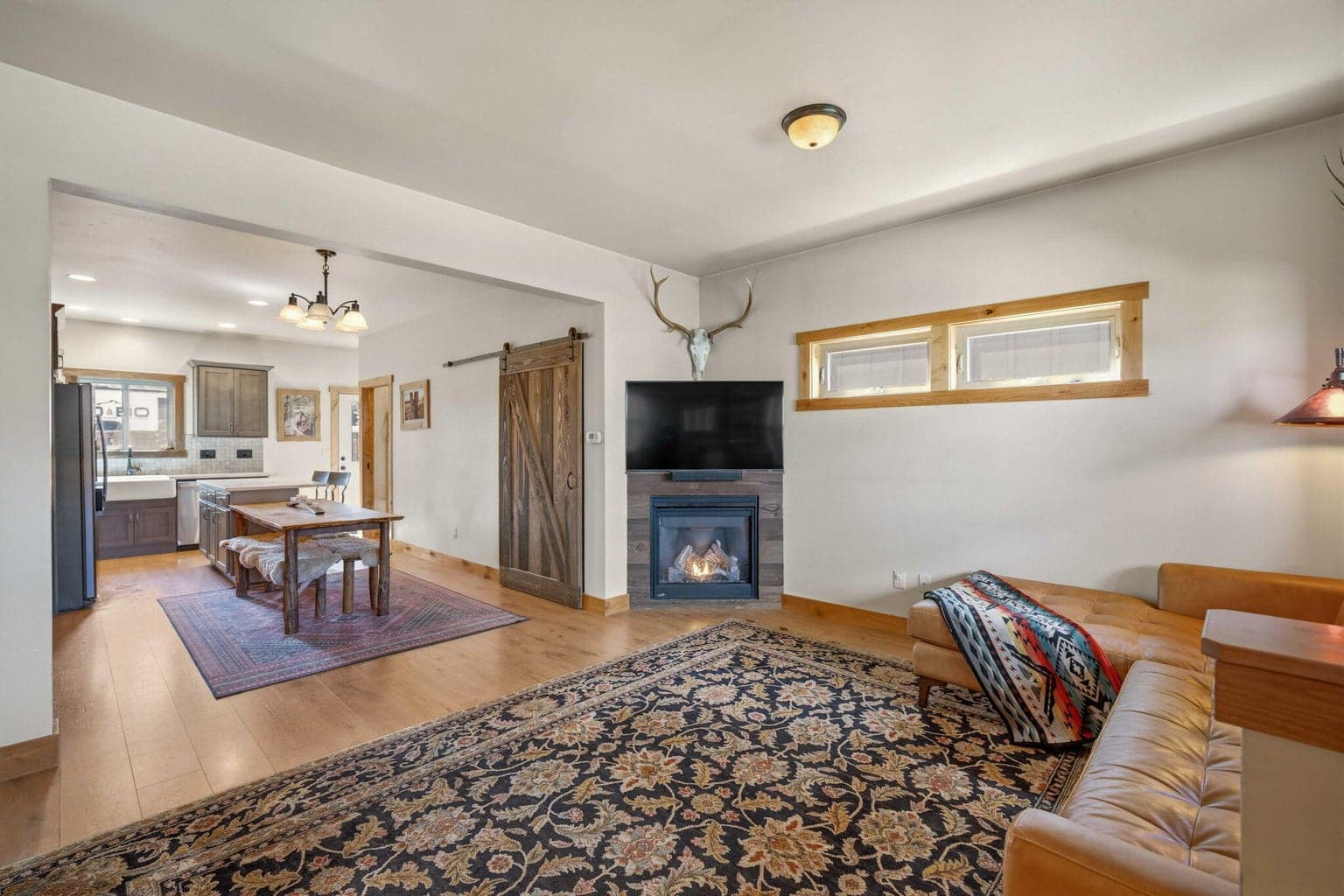 Open concept floor plan creates....