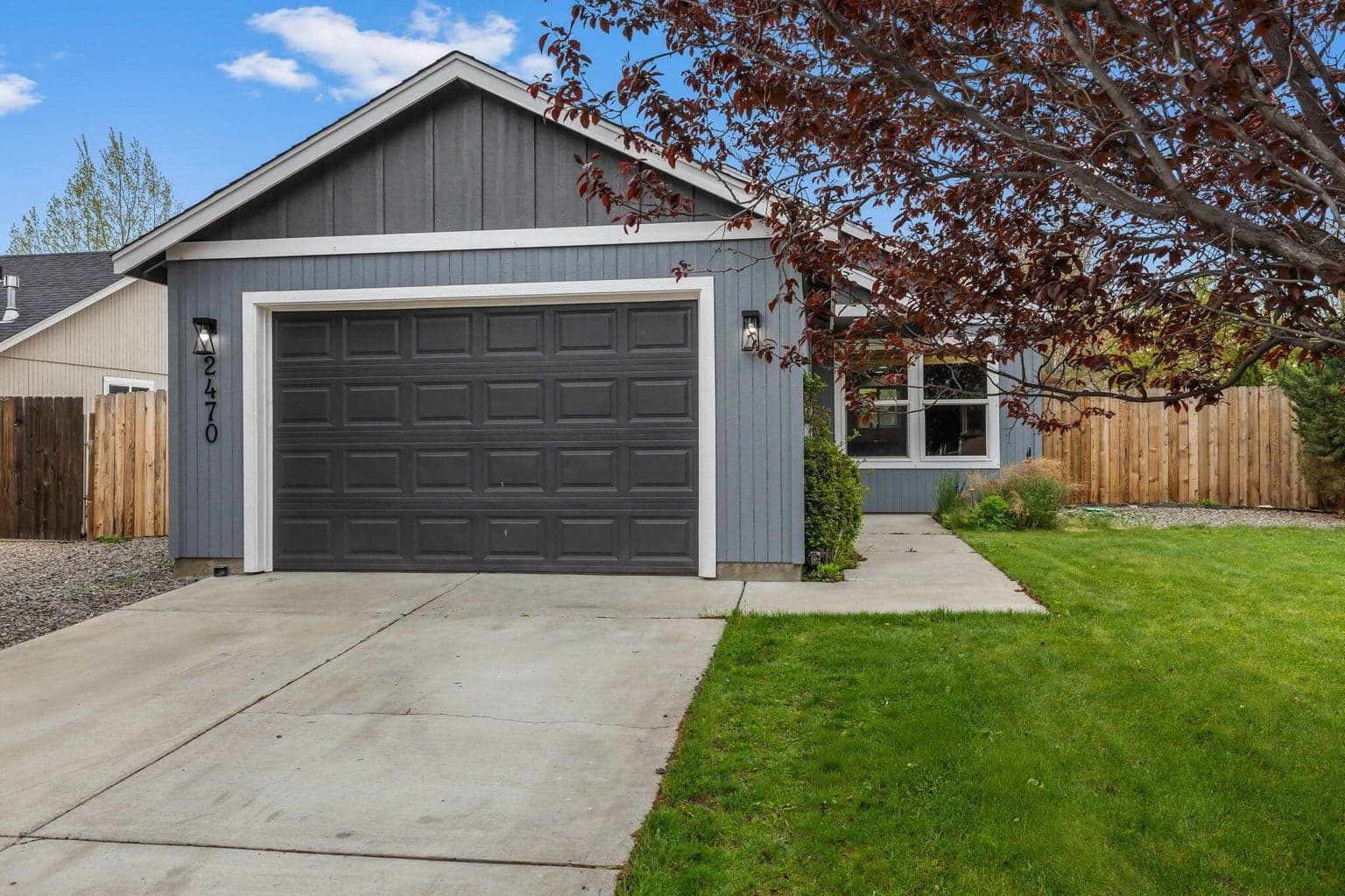 Single-car garage in front