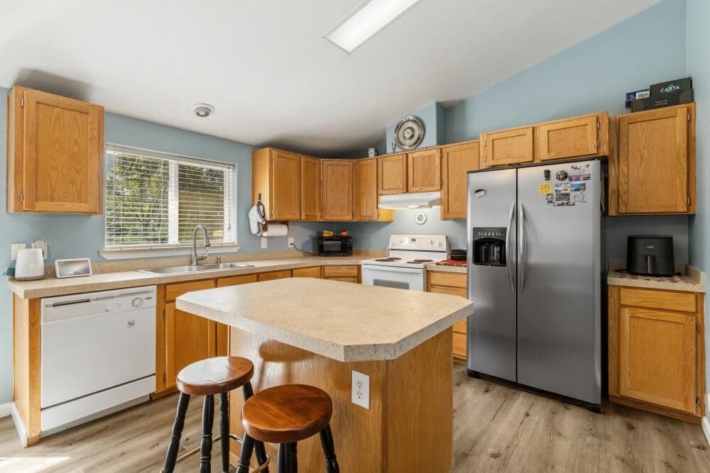 kitchen with island