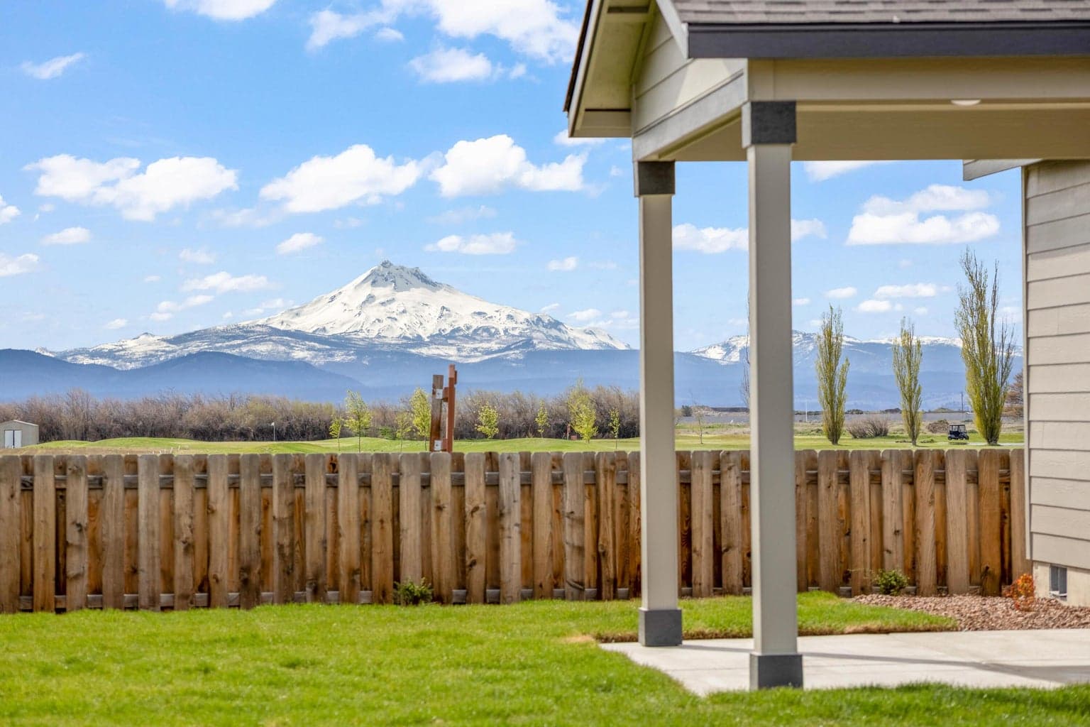 Mountain views from yard and covered patio
