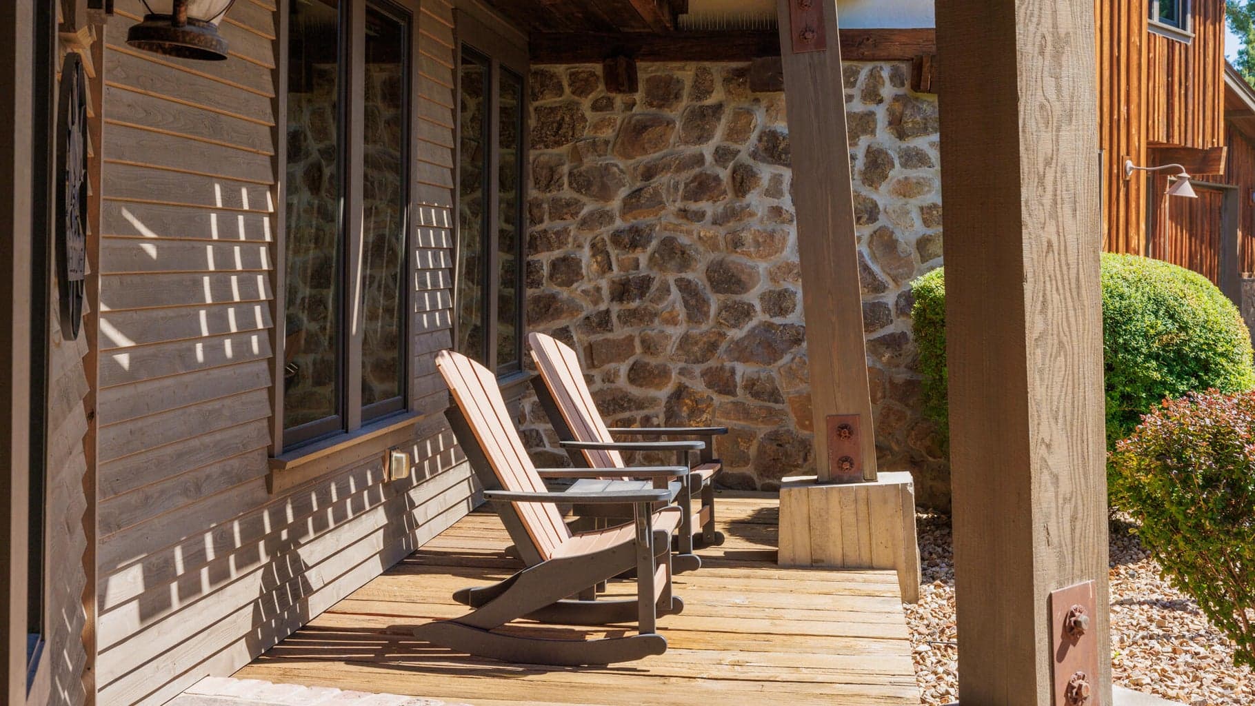 Covered and peaceful front porch