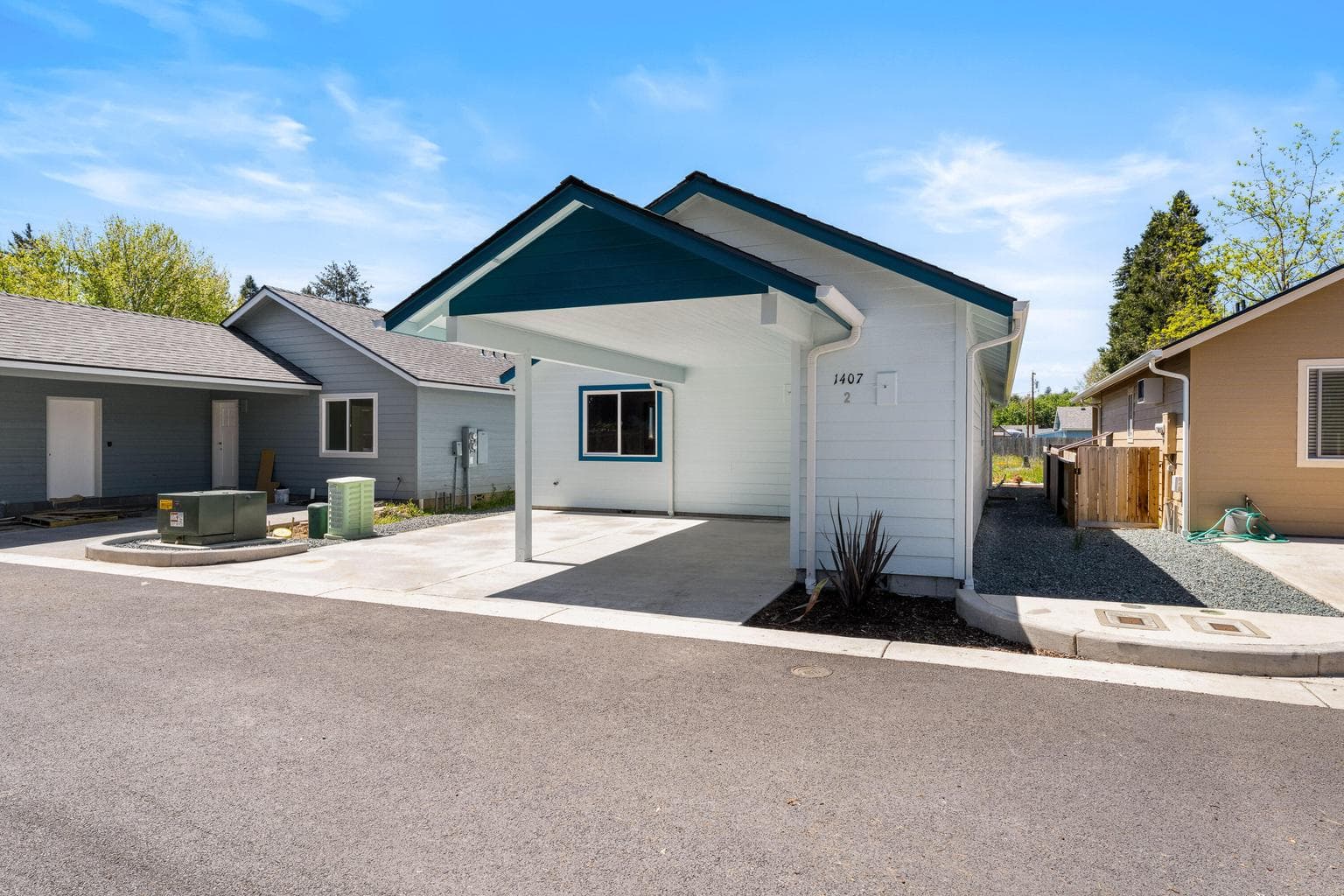 Covered carport + storage room