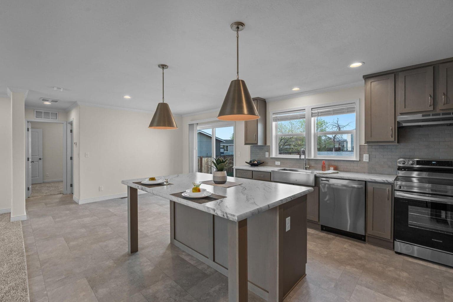 Marble look counter top surfaces, better durability and less maintenance