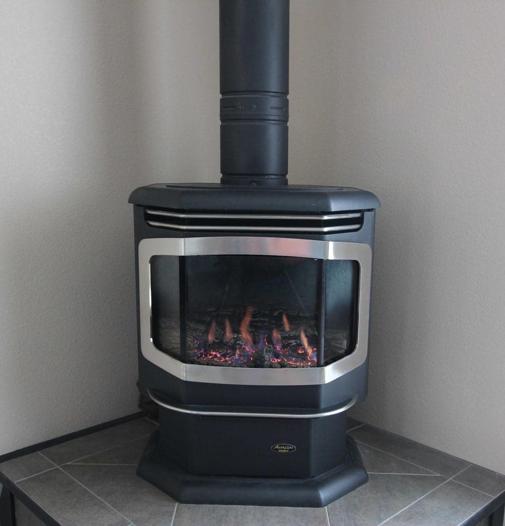 Gas Stove in Living Room