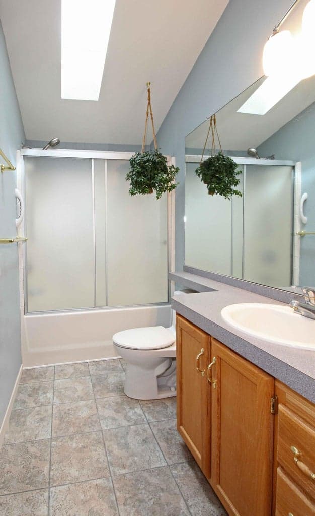 Shared Bath with Skylight.