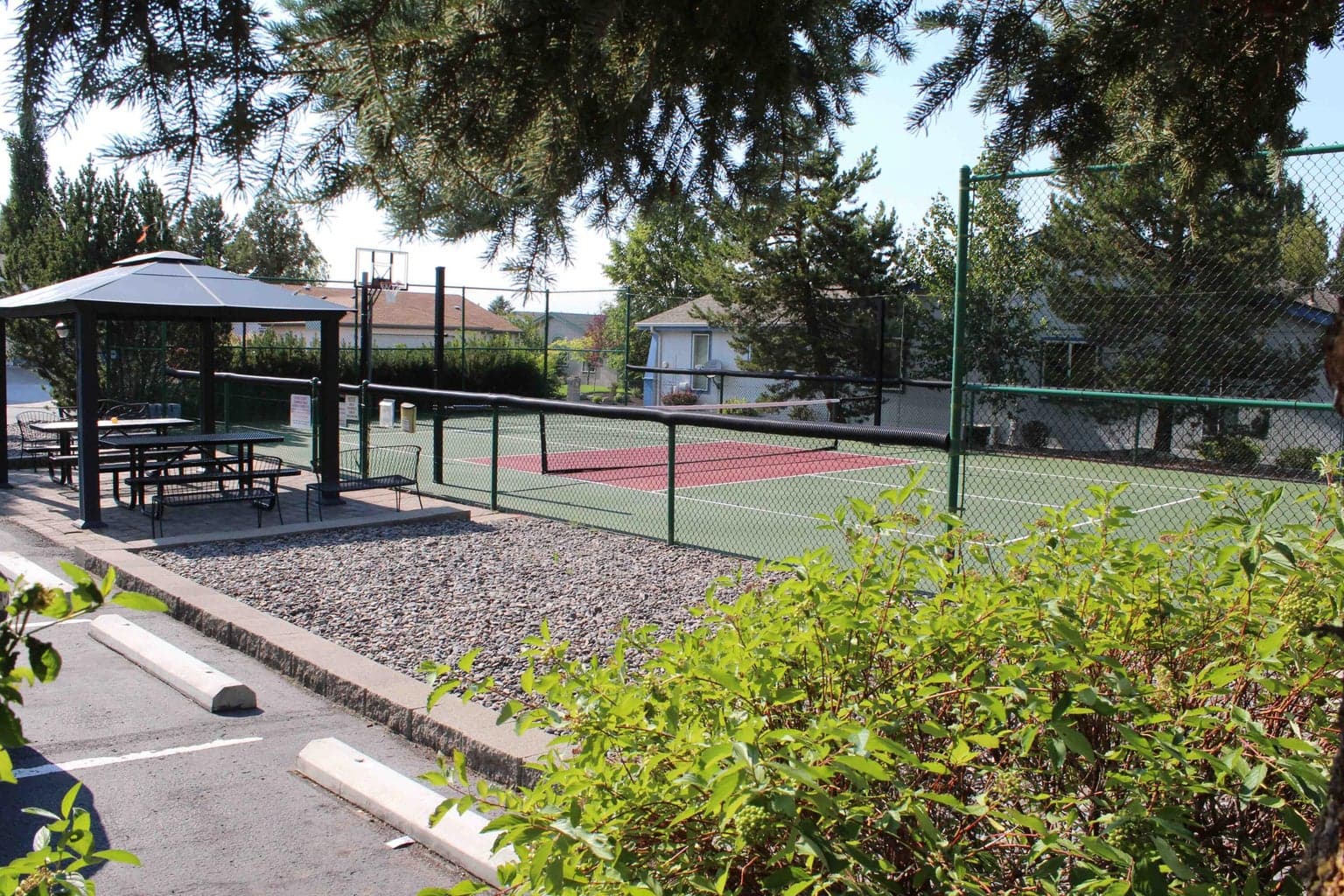 Community pickleball with players of all levels in the neighborhood.