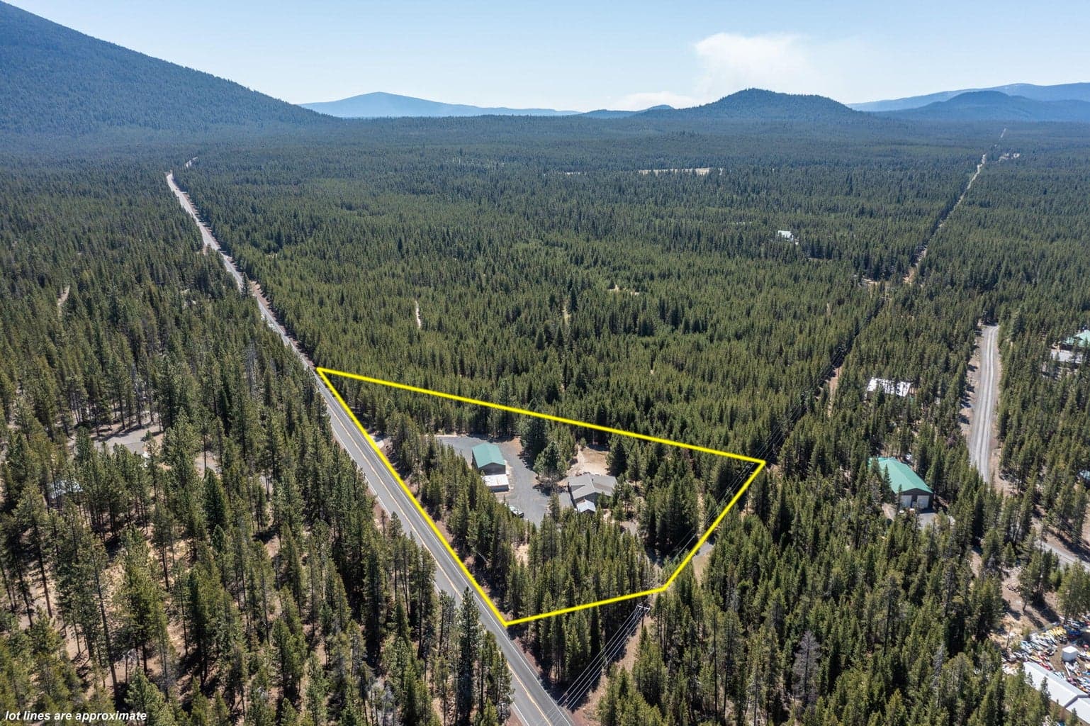 Property boundary map showing the 3-acre lot dimensions.