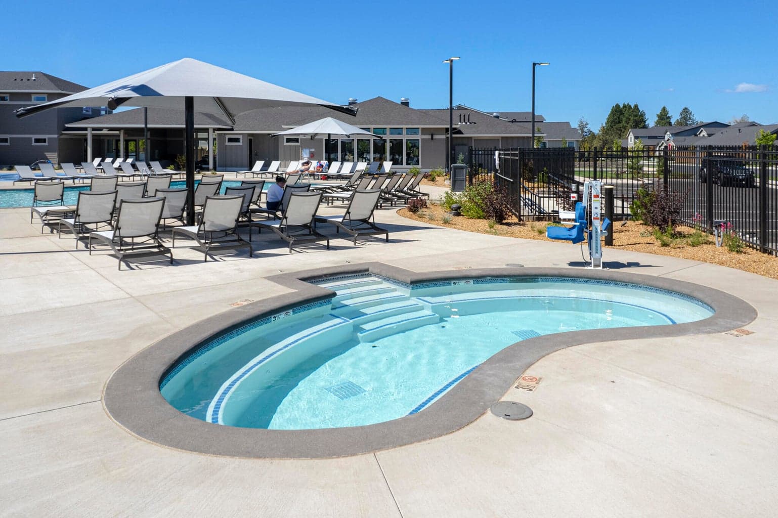 Hot tub is large enough for a quick or long soak!