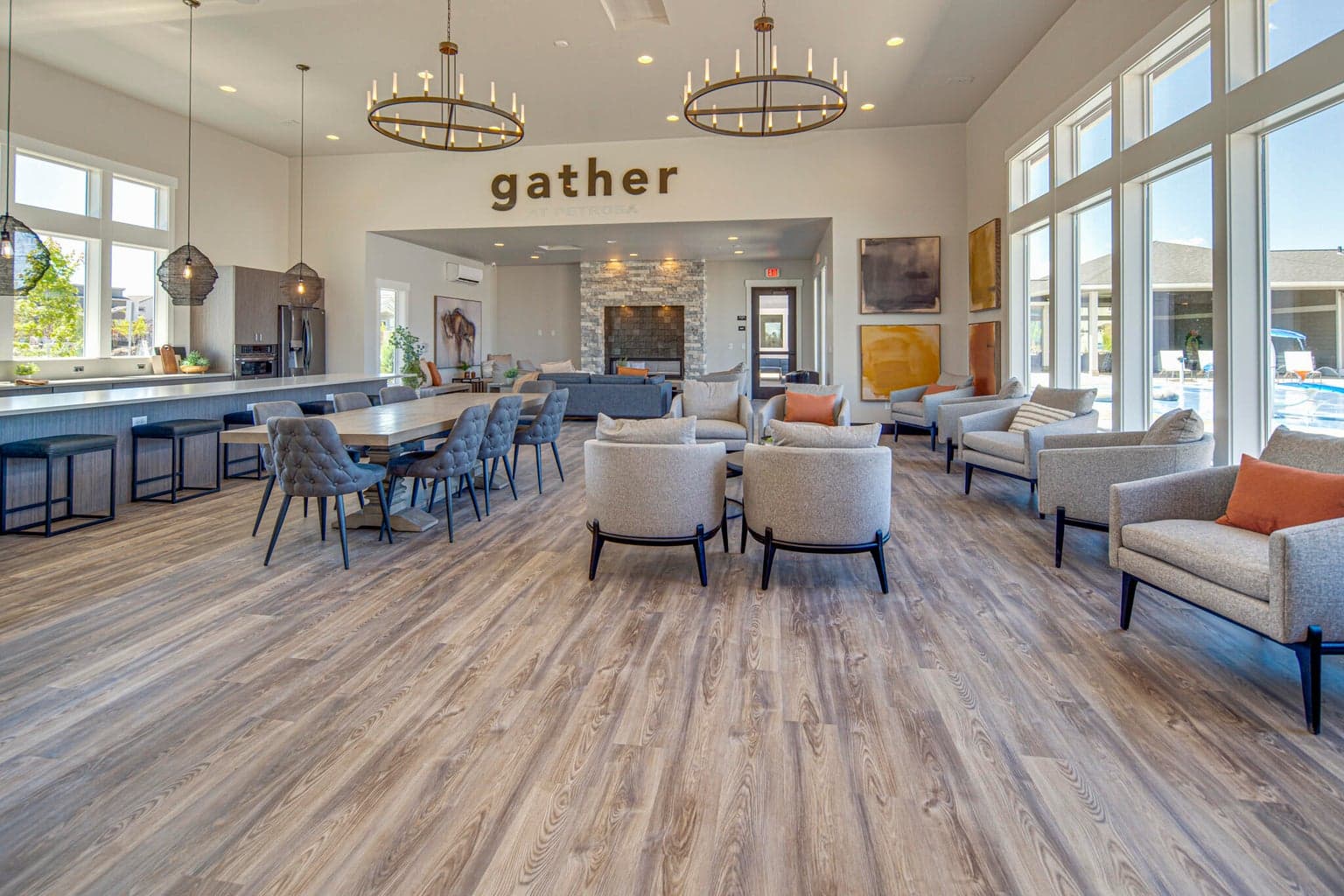 Gather in the well equipped Clubhouse.