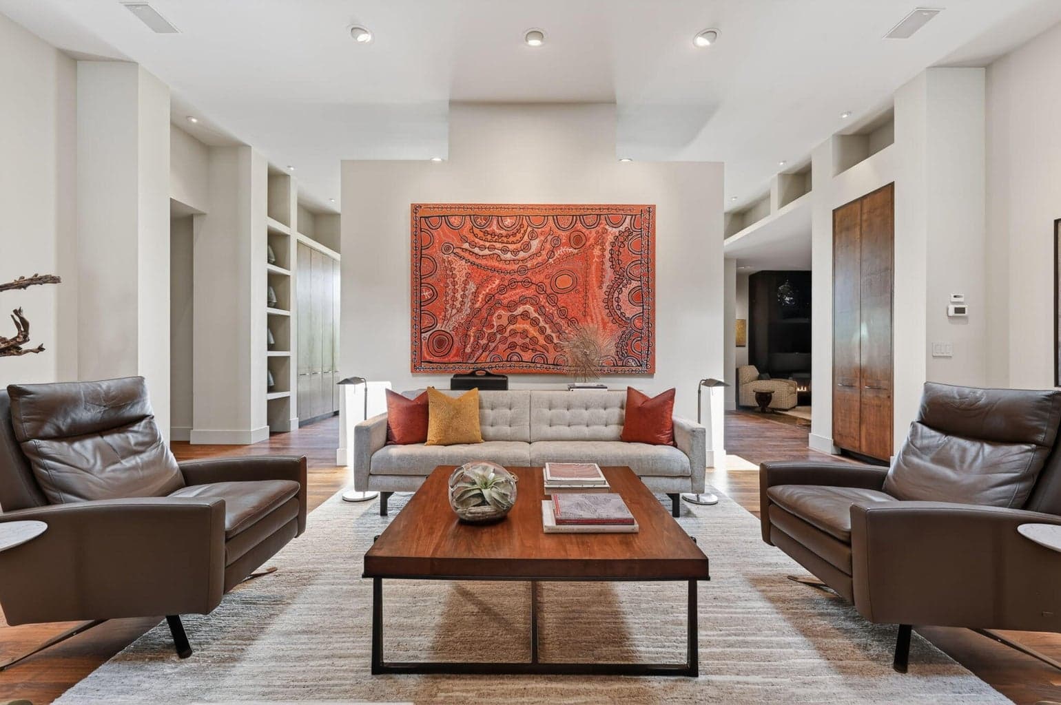 Main Living Area - featuring architecturally designed shelving