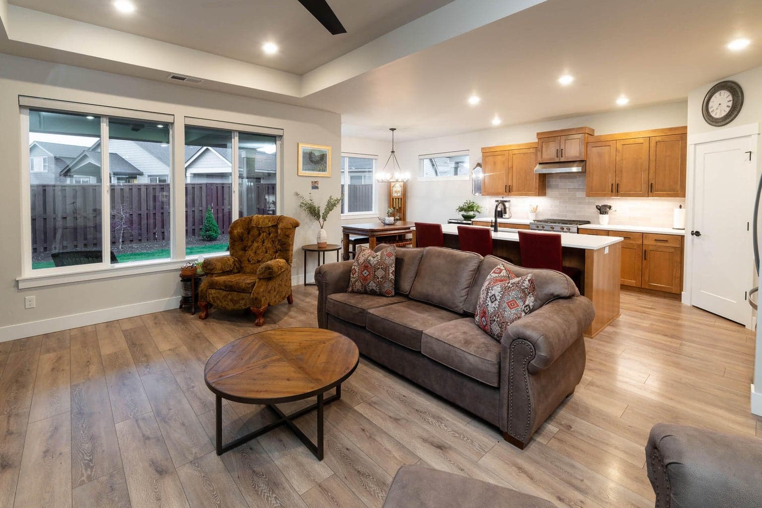 Greatroom to kitchen view