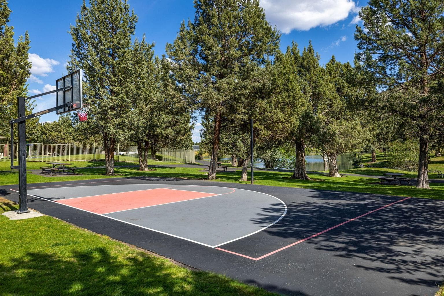Basketball court at lakeside sports center