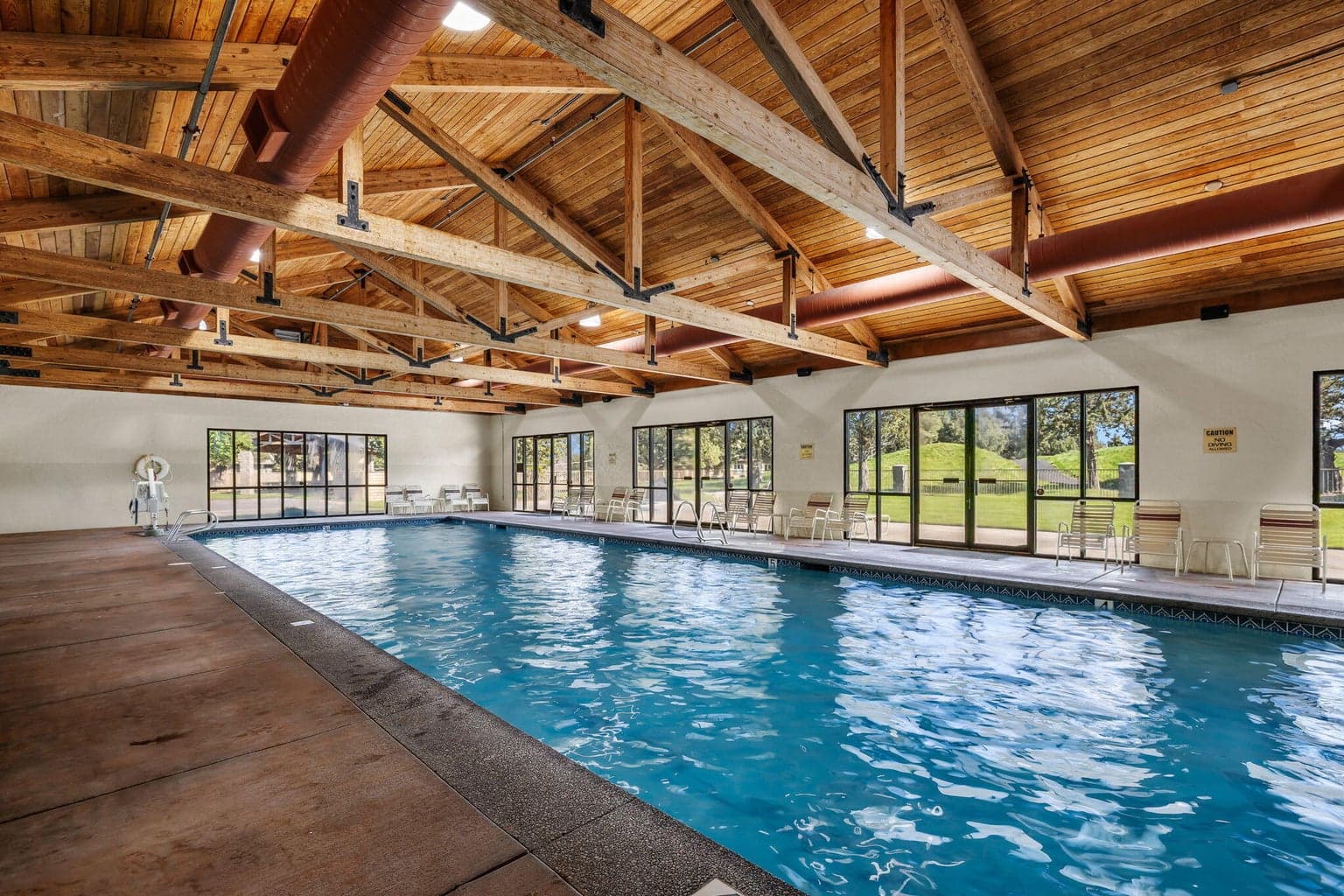 Indoor pool at Ridge Sports Center.