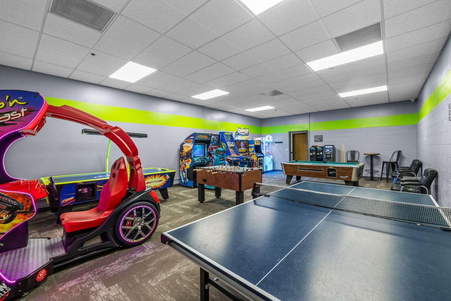 Arcade at resort sport center.