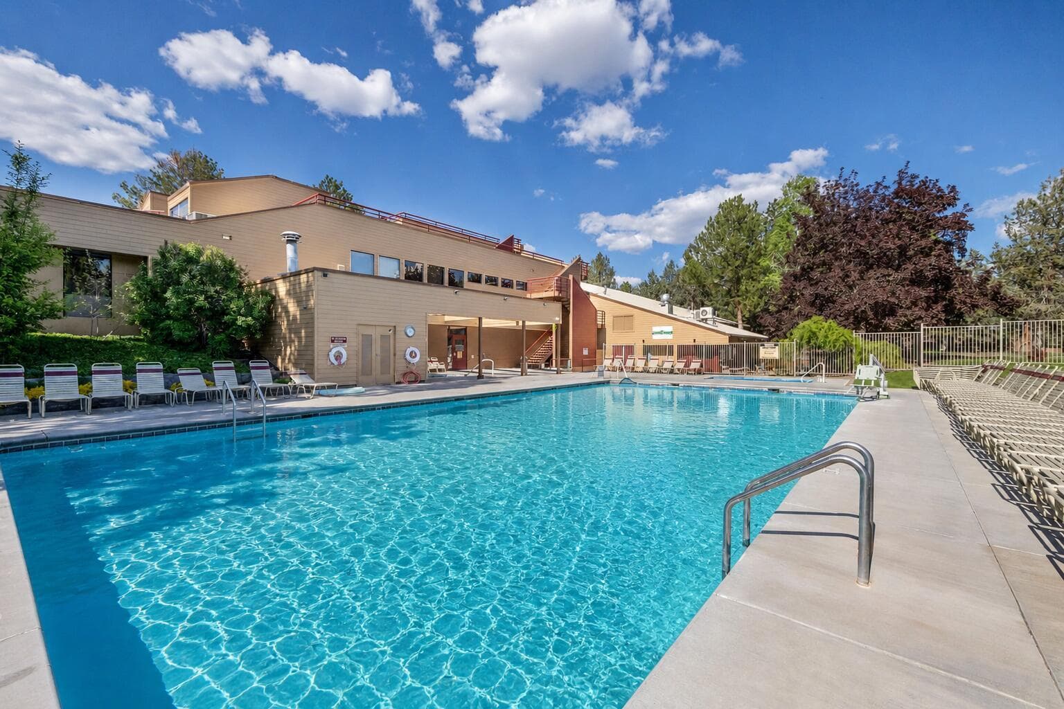 Outdoor pool at resort sport center.
