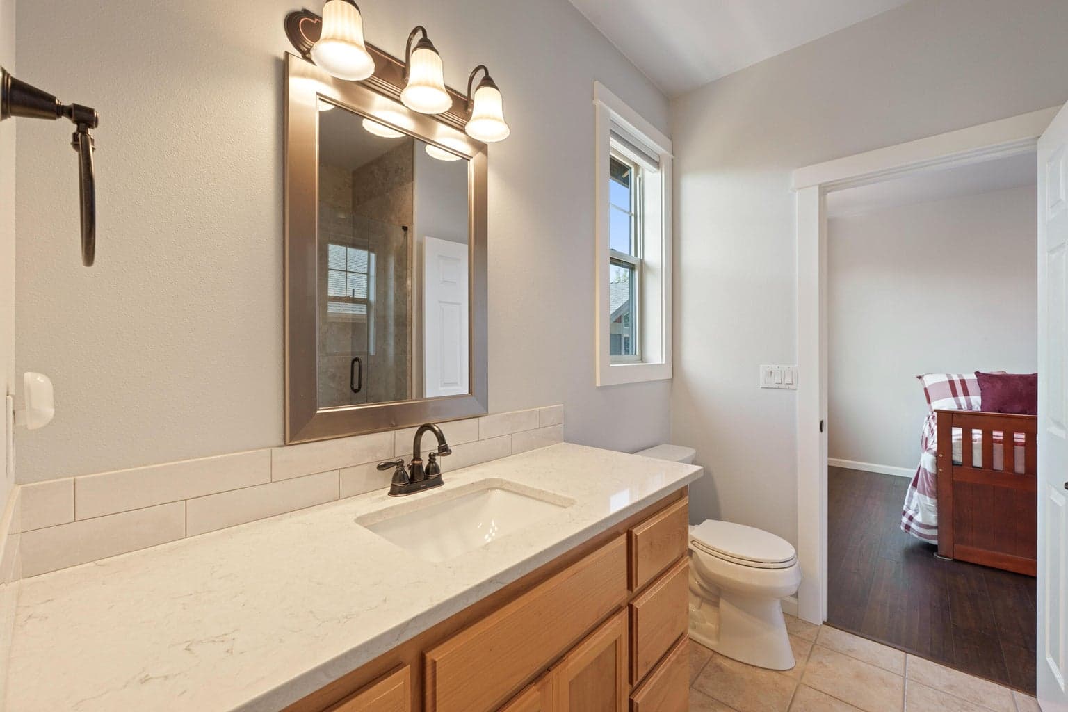 Jack and Jill bathroom.