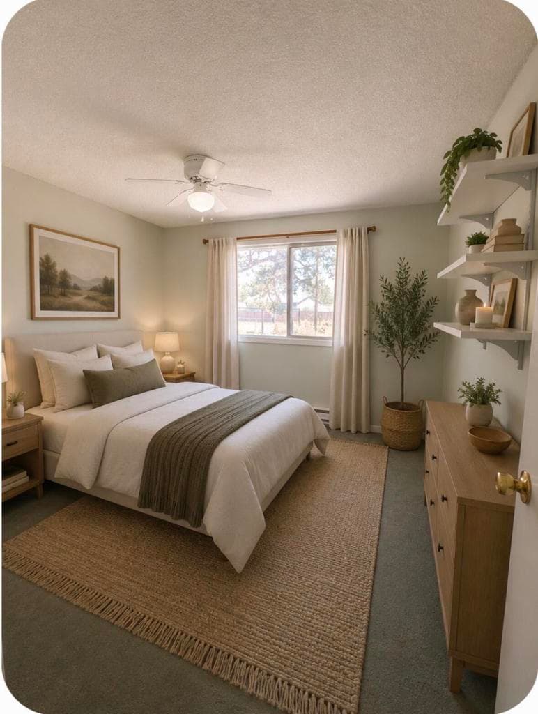 virtually staged pic of bedroom 2