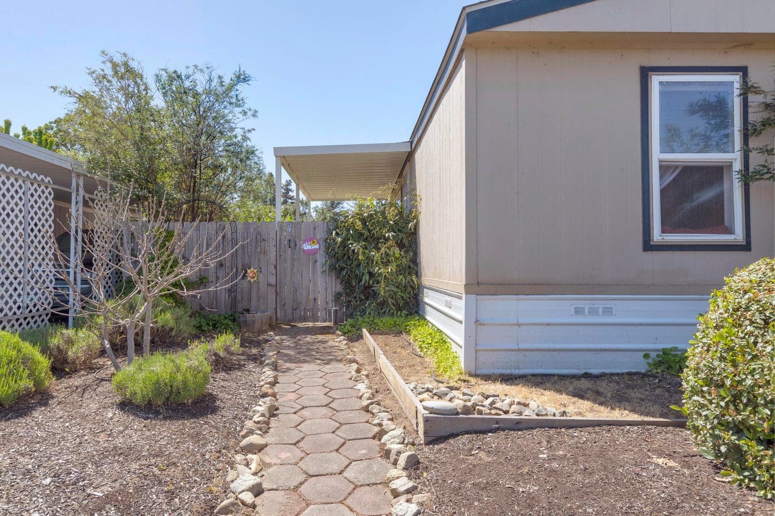 Gated yard for privacy and to keep pets safe