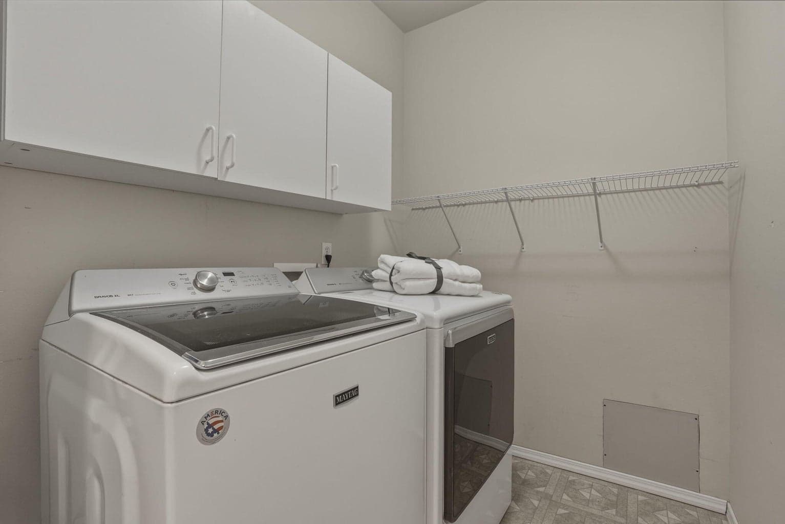 Laundry room with washer and dryer