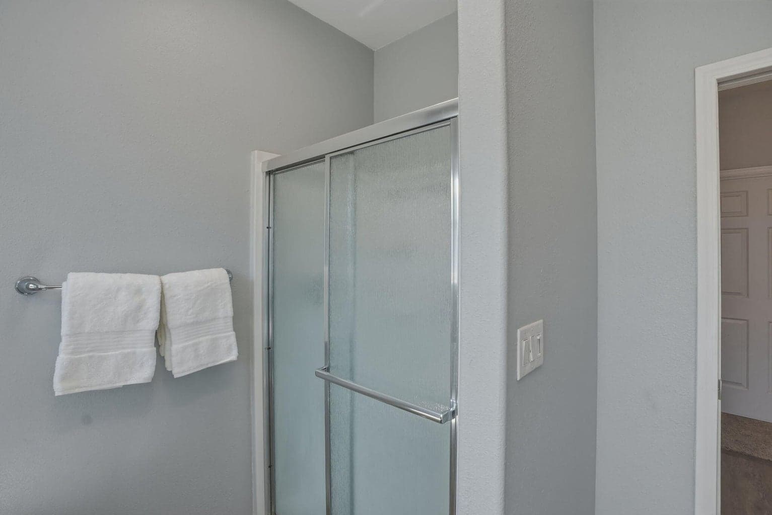 Primary bathroom with walk in shower