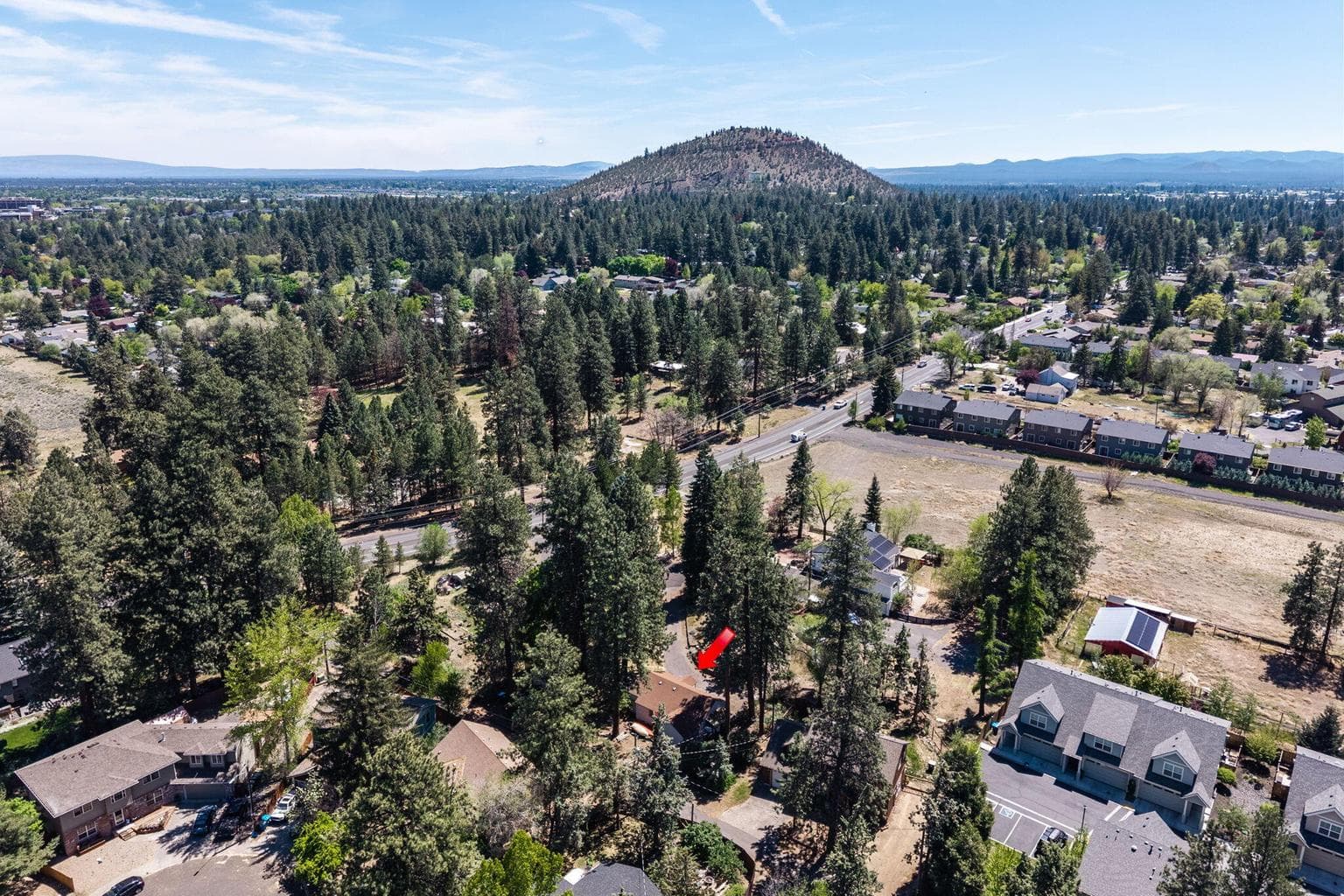 And a drone view to Pilot Butte, our "outdoor treadmill"