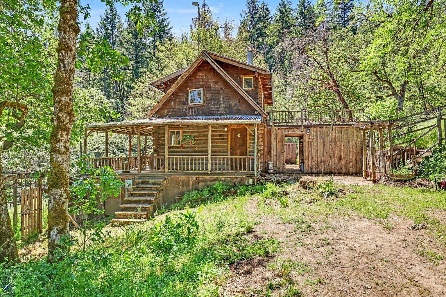 This rustic cedar cabin is an outdoor lover's paradise