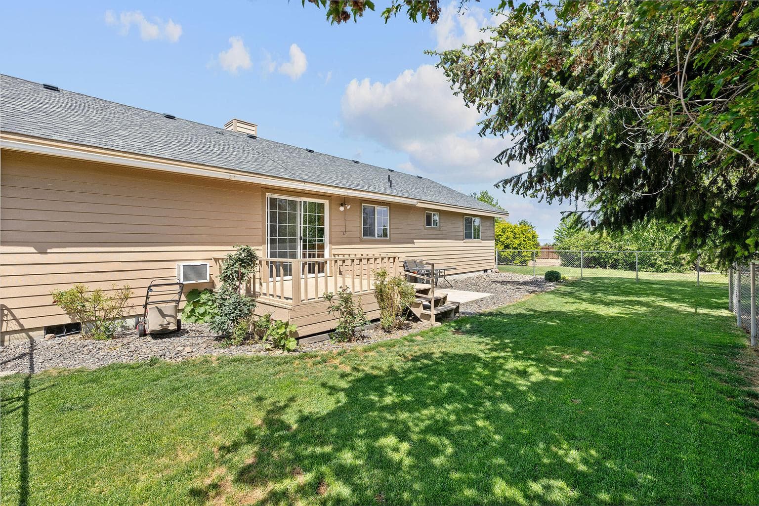 Fenced Backyard area