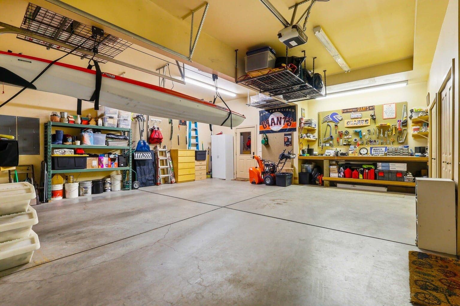 Oversized 2 car garage.