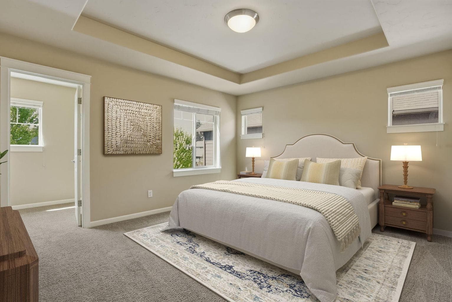 Primary bedroom Staged