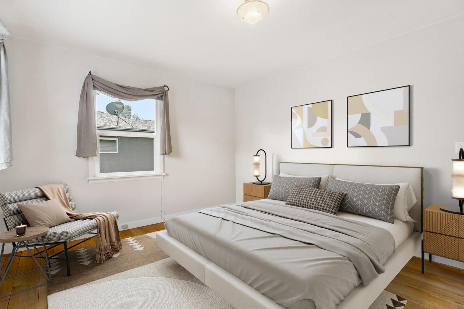 Virtual staged bedroom 1