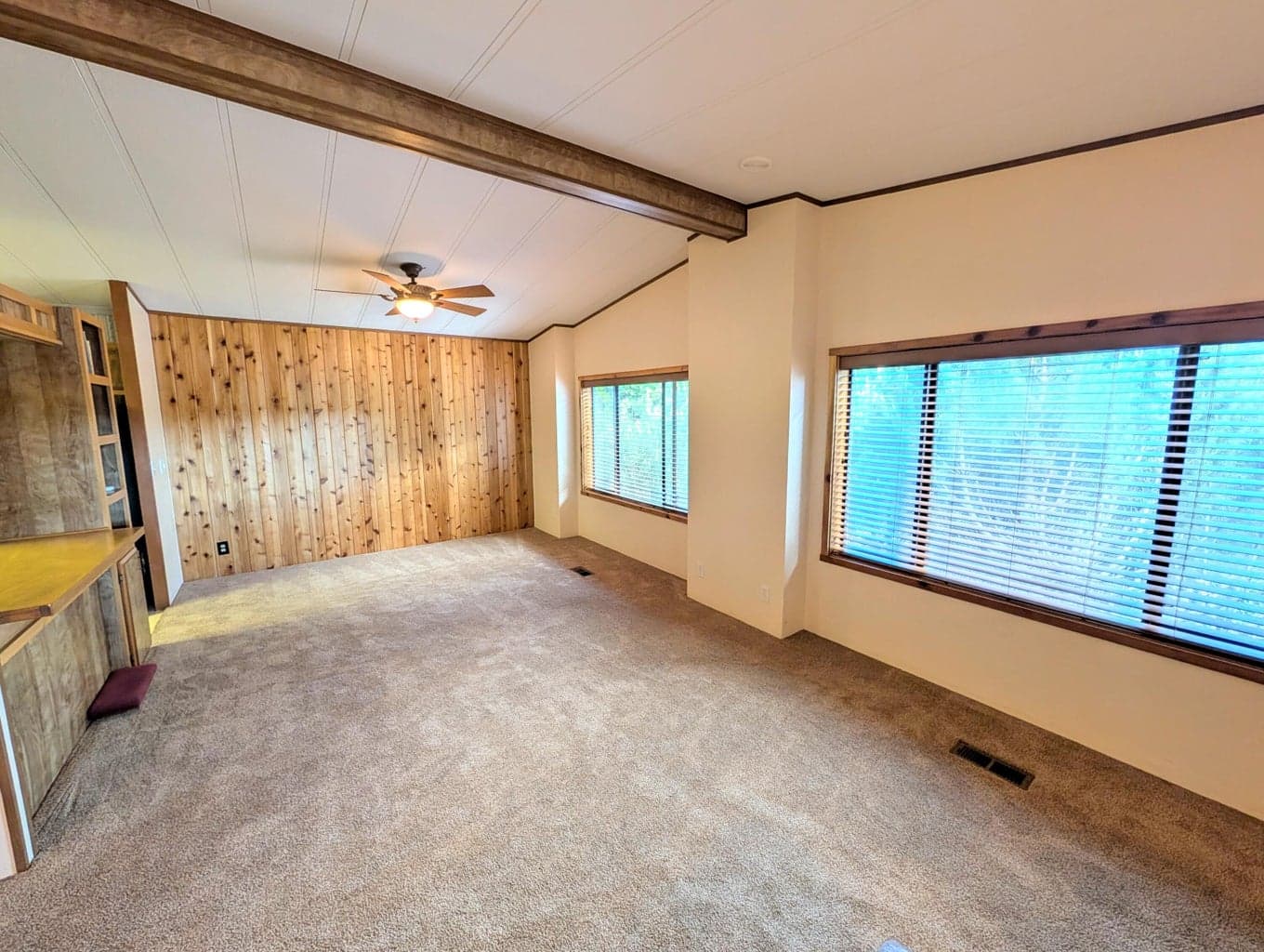 Large open living / dining area.