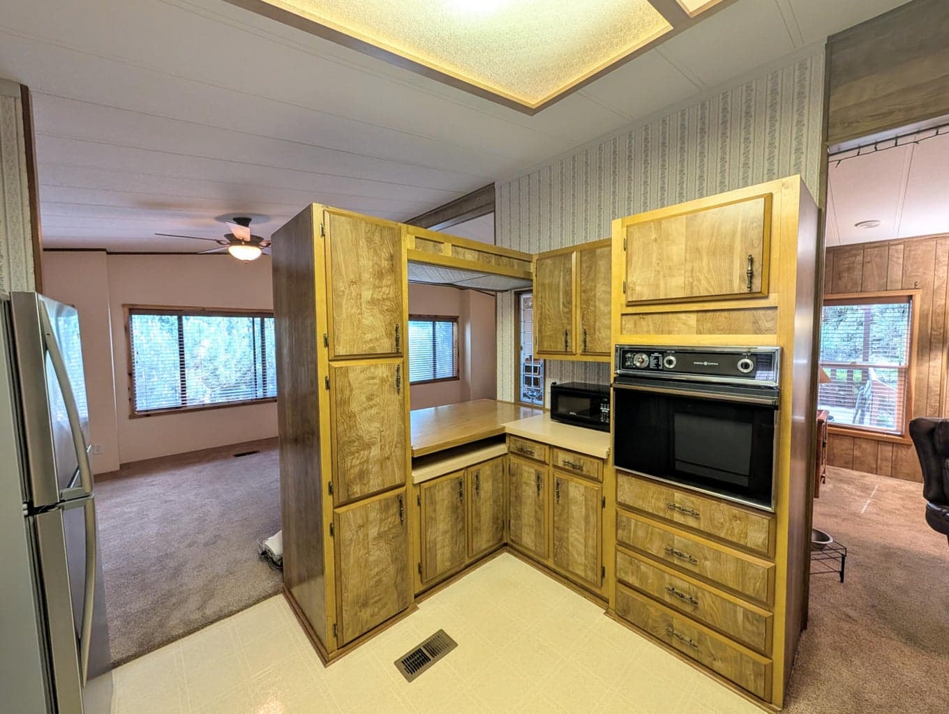 Large open kitchen with great storage