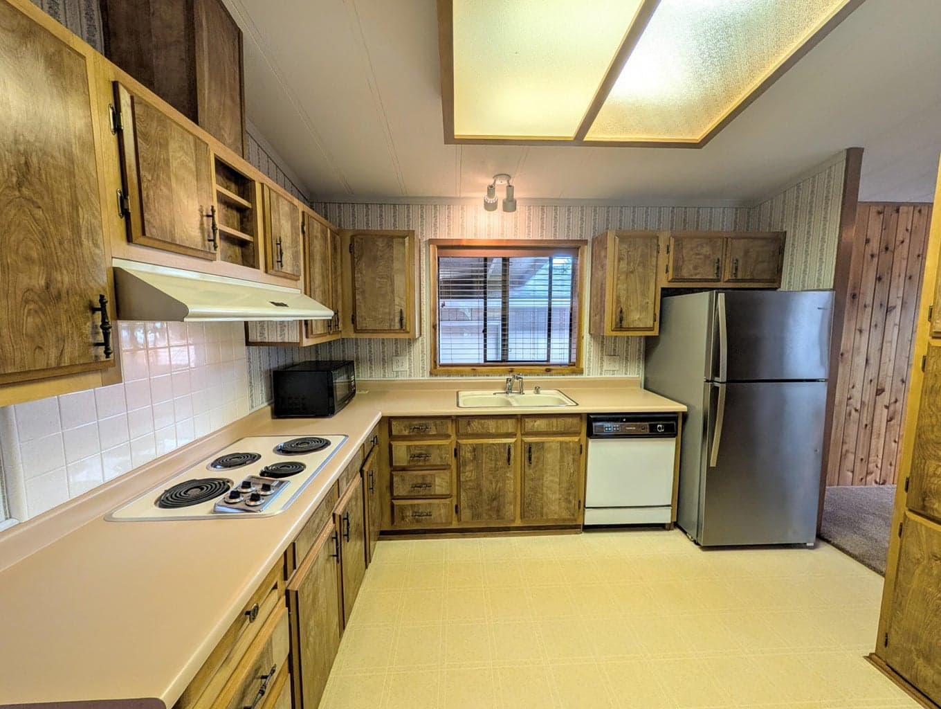 Large open kitchen with great storage