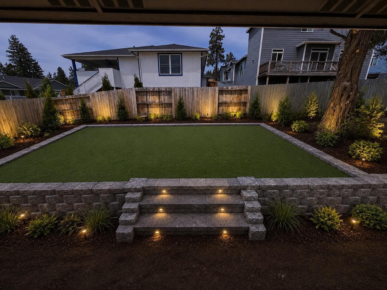 AI Generated Back yard. Finished to be Similar