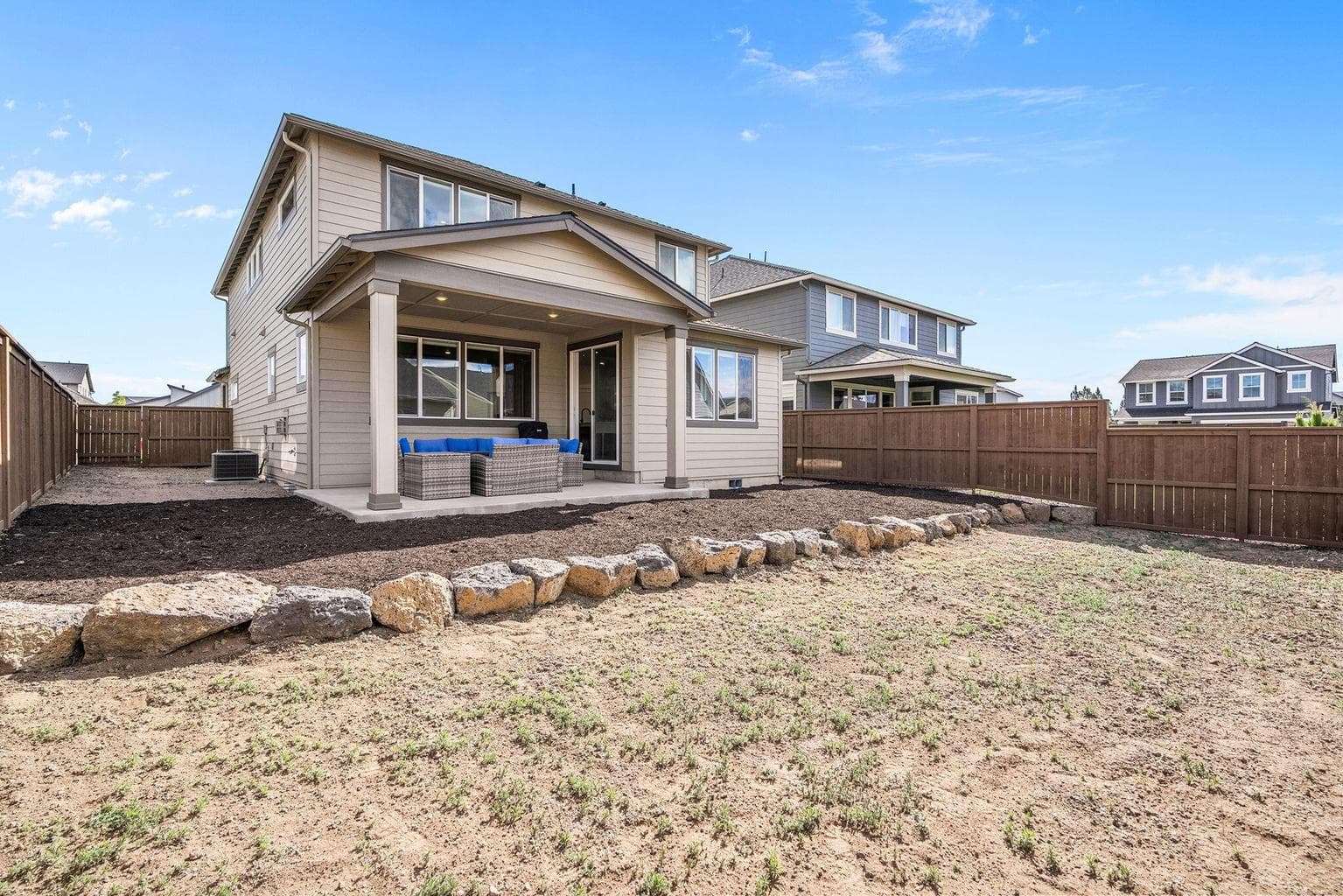 Actual backyard, ready for your vision