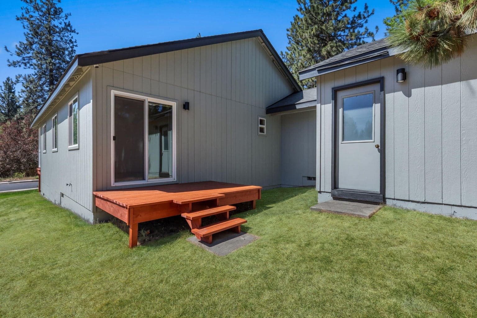 Exterior deck off the primary.