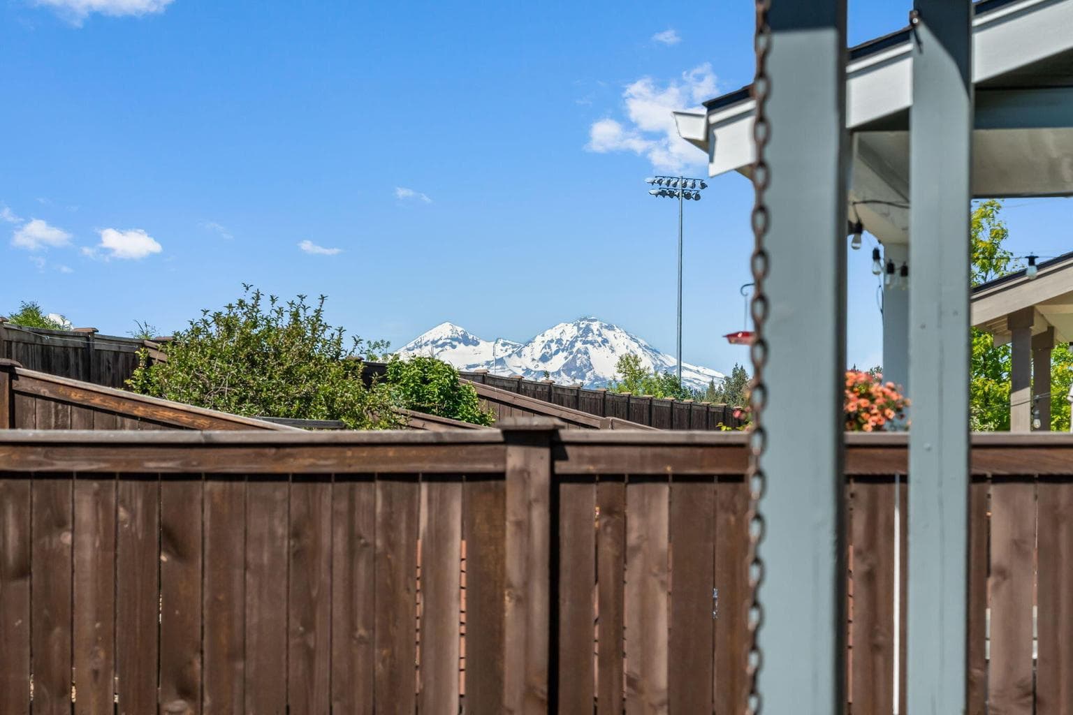 Snow capped mountain views from your backyard.
