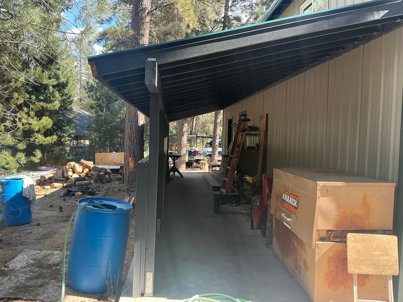 Covered back patio