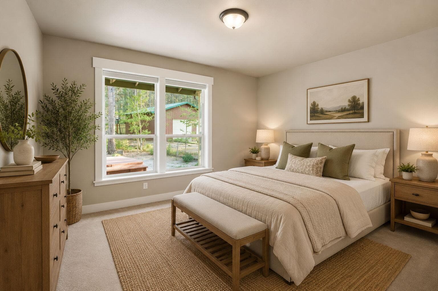 Virtually Staged Primary Bedroom