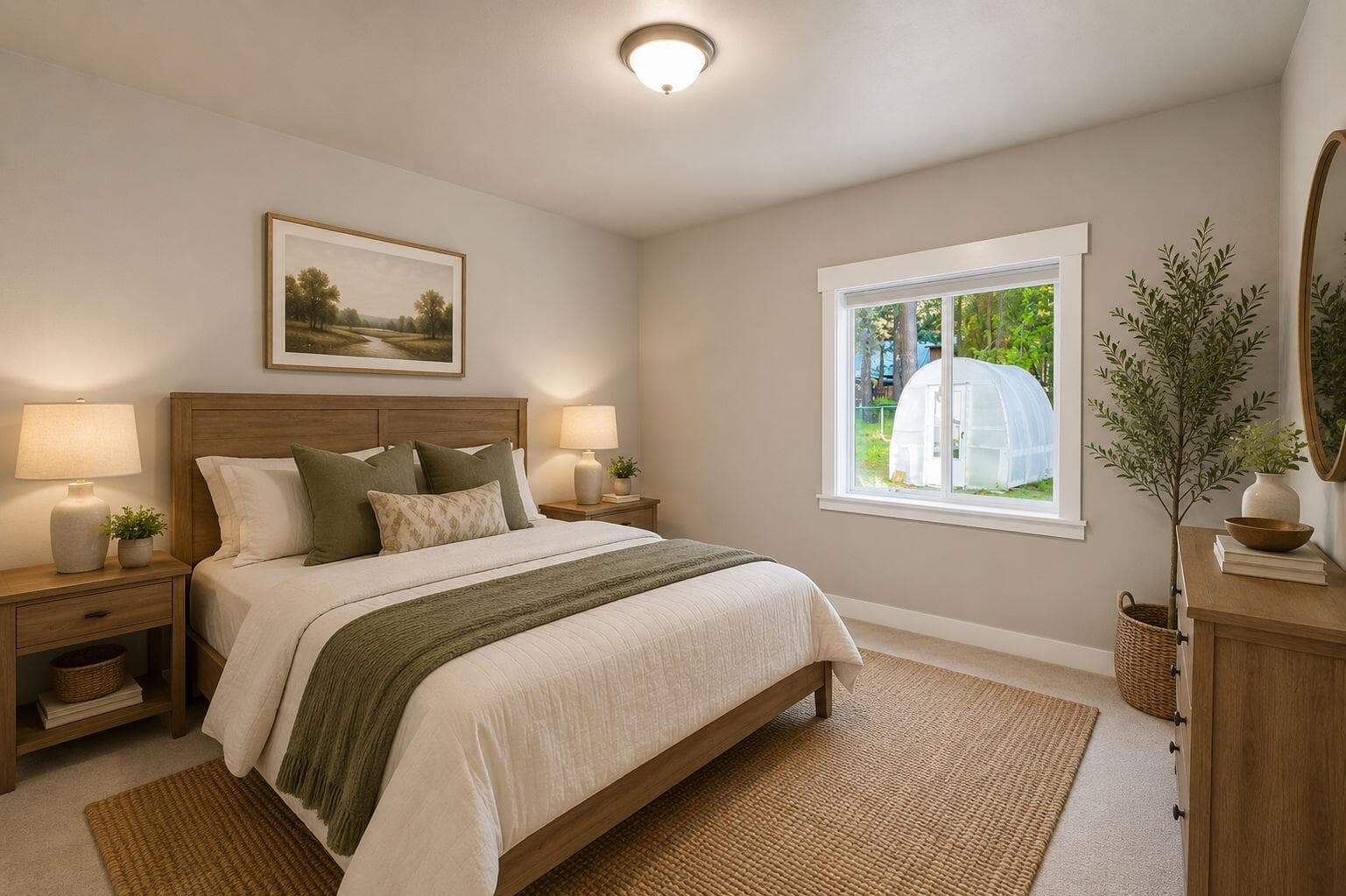 Virtually staged bedroom, guest suite, home office
