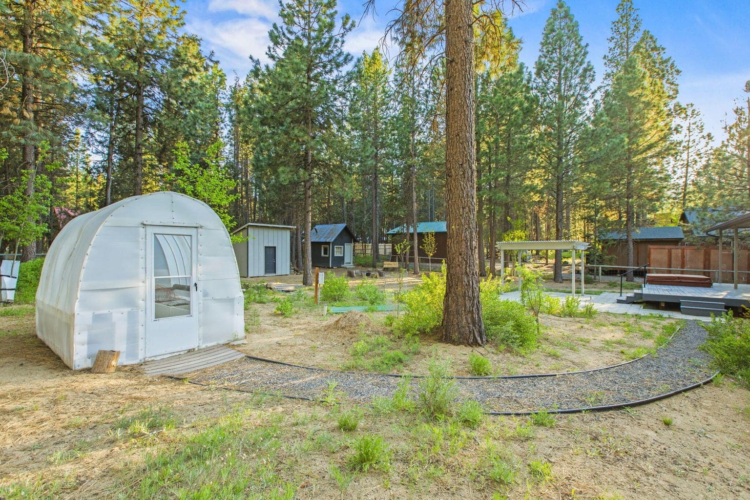 A rare combination of privacy, usable land, and modern comfort tucked among the pines.