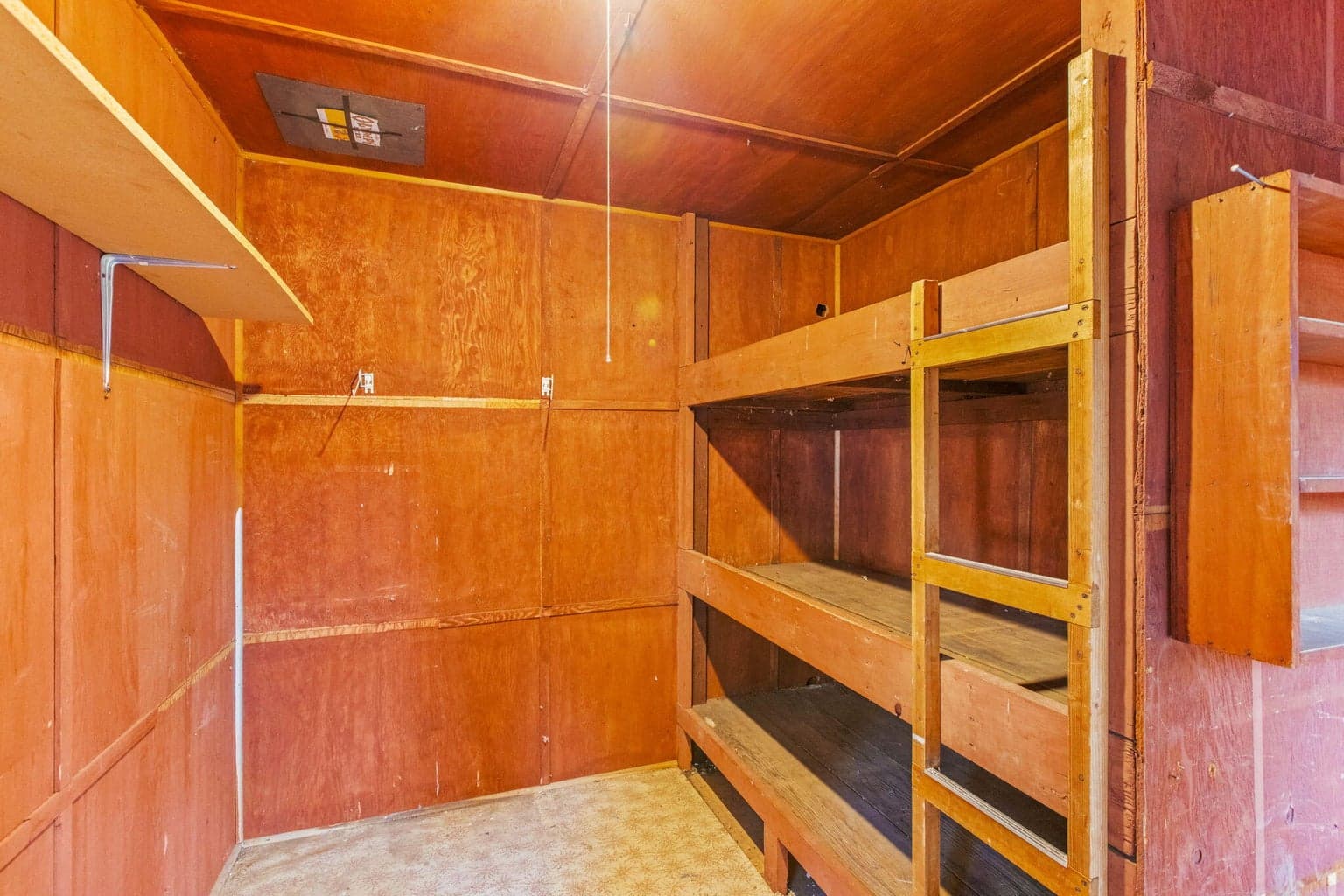 Rustic bonus space ready for storage, hobbies, or creative use.