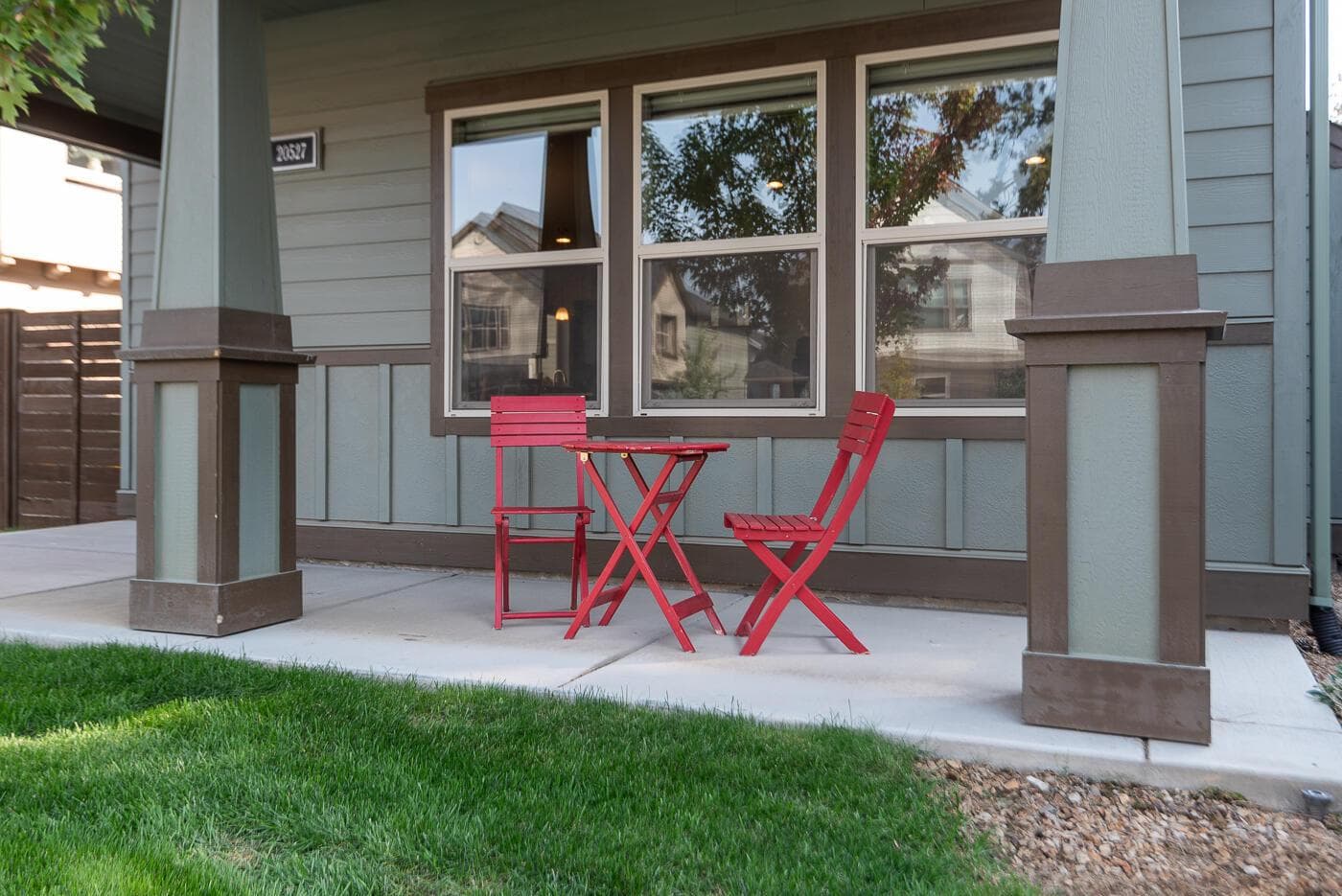 Shaded from direct sun, this is a peaceful place to spend some downtime.