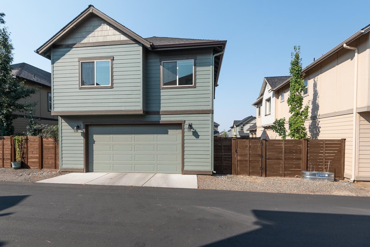 Alley approach for your two-car garage. Parking is also permitted on the street in front of the home.