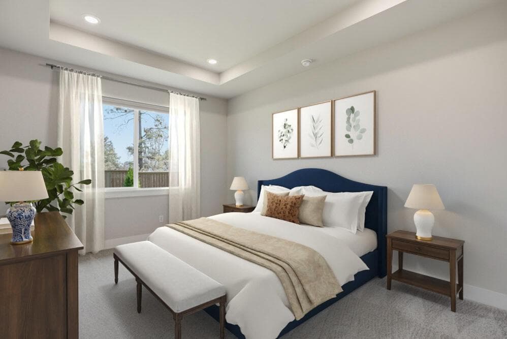 Subject property photo - virtual staging of primary suite