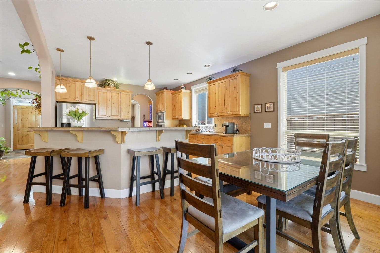 Dining room to kitchen view